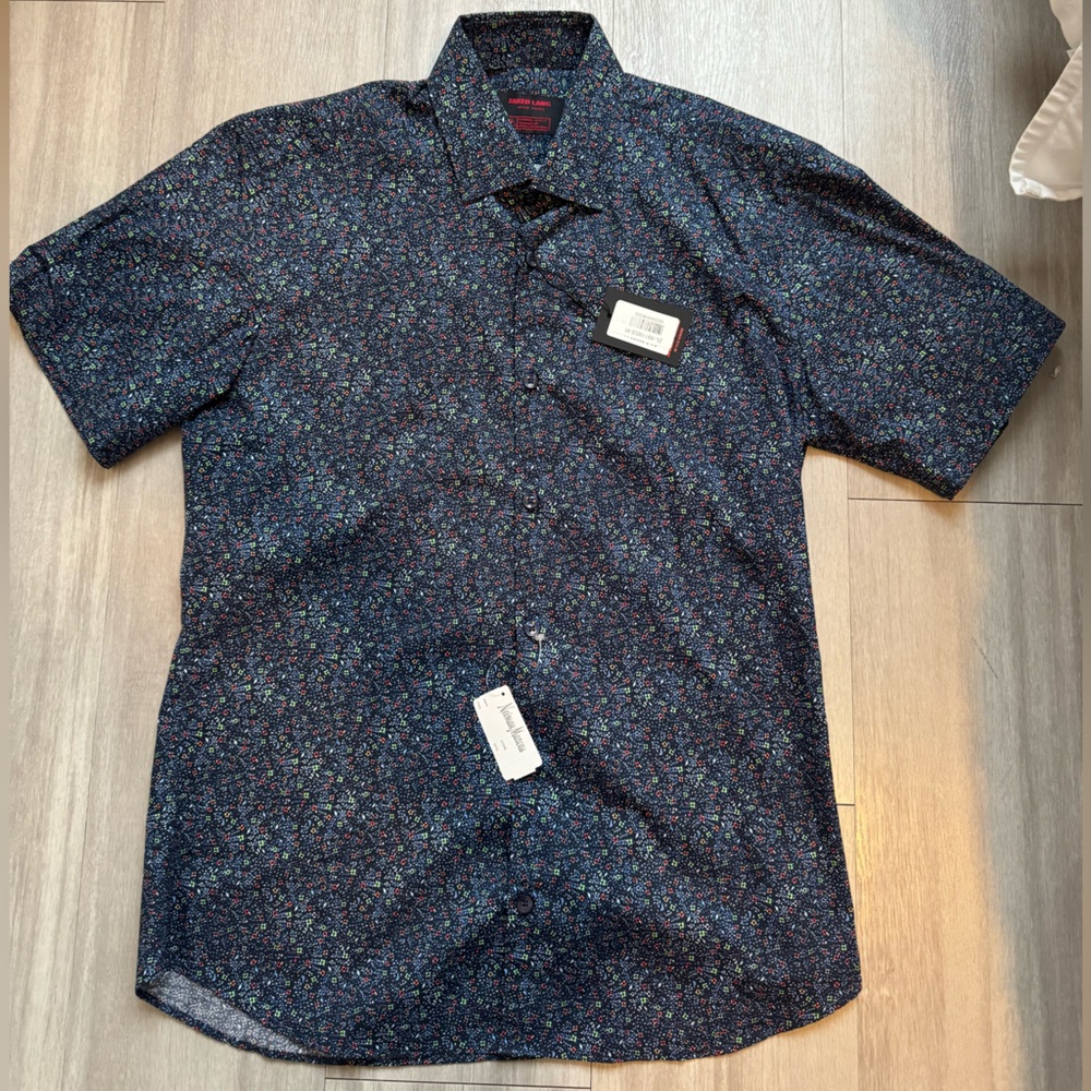 NWT Jared Lang Short Sleeve Button Down